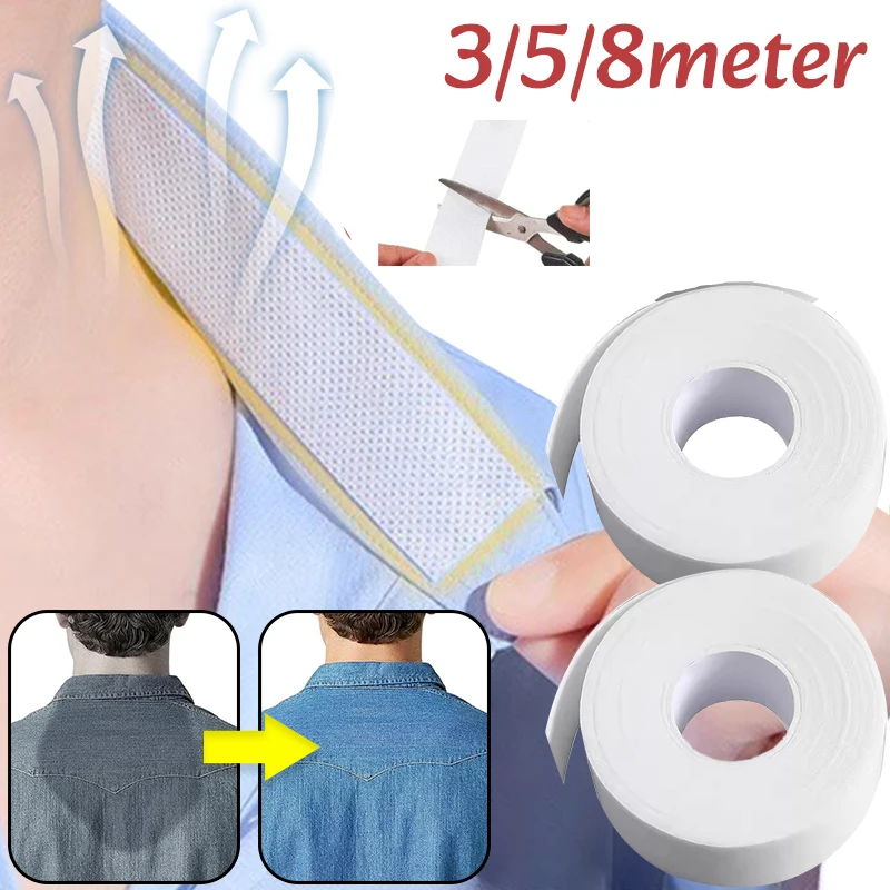 Disposable Invisible Sweat Pads Collar Sweat Absorbing Pad T-shirt Neck Collar Absorbent Stickers Unisex Hat Sweatproof Patch