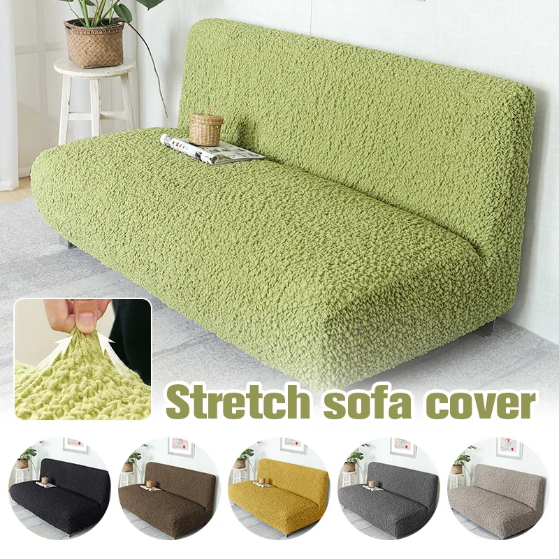 Thicken Texture Blend Elastic Cloth Sofa Cover for Living Room Armchair Cover Straight Sofa Cover Couch Slipcover Home Decor