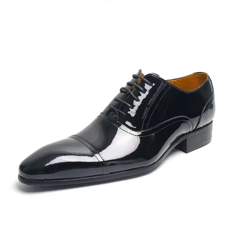 Deluxe Men's Leather Shoes Business office formal leather shoes Oxford Lace-up Classic Fashion cowhide shoes for Men