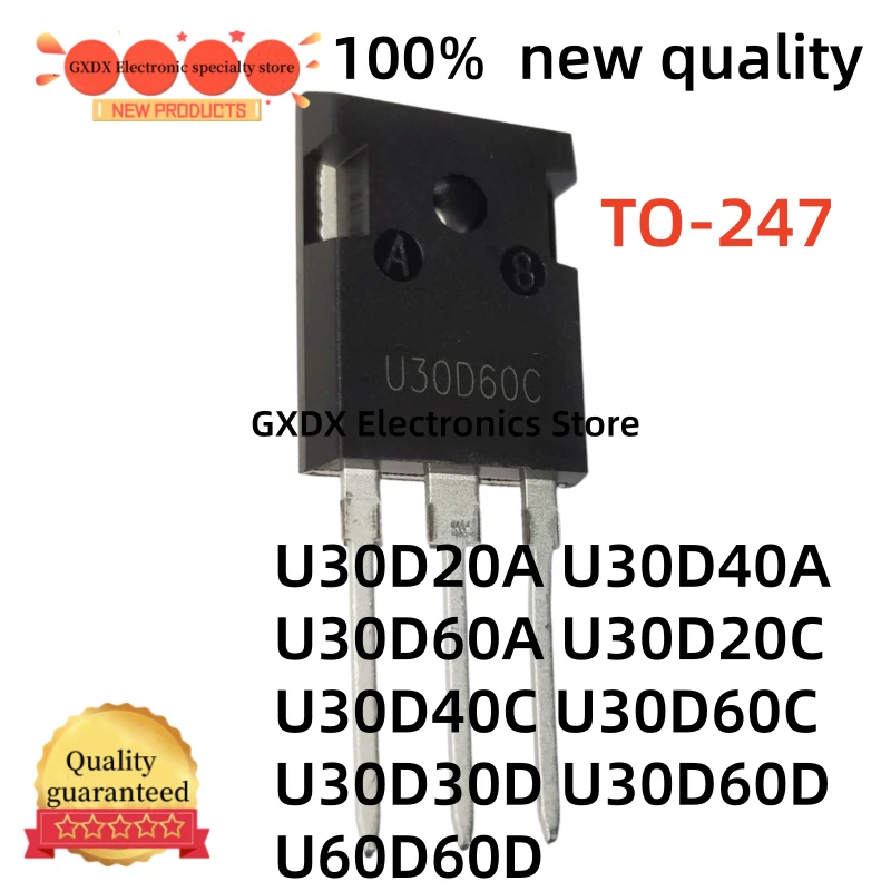 5-10Uds 100% quality U30D20A U30D40A U30D60C U30D30D U30D60D U30D60A U30D20C U30D40C U60D60D TO-247 fast recovery diode