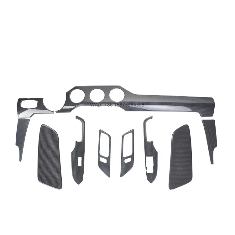 

Carbon Fiber Interior Trims Instrument Panel Trims for Mustang 2015up Car Interior Accessories