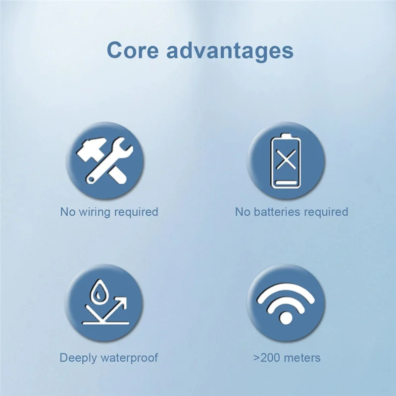 AA60-Nuovo campanello senza fili autoalimentato impermeabile casa benvenuto campanello per porta intelligente 38 suonerie telecomando 150M per anziani