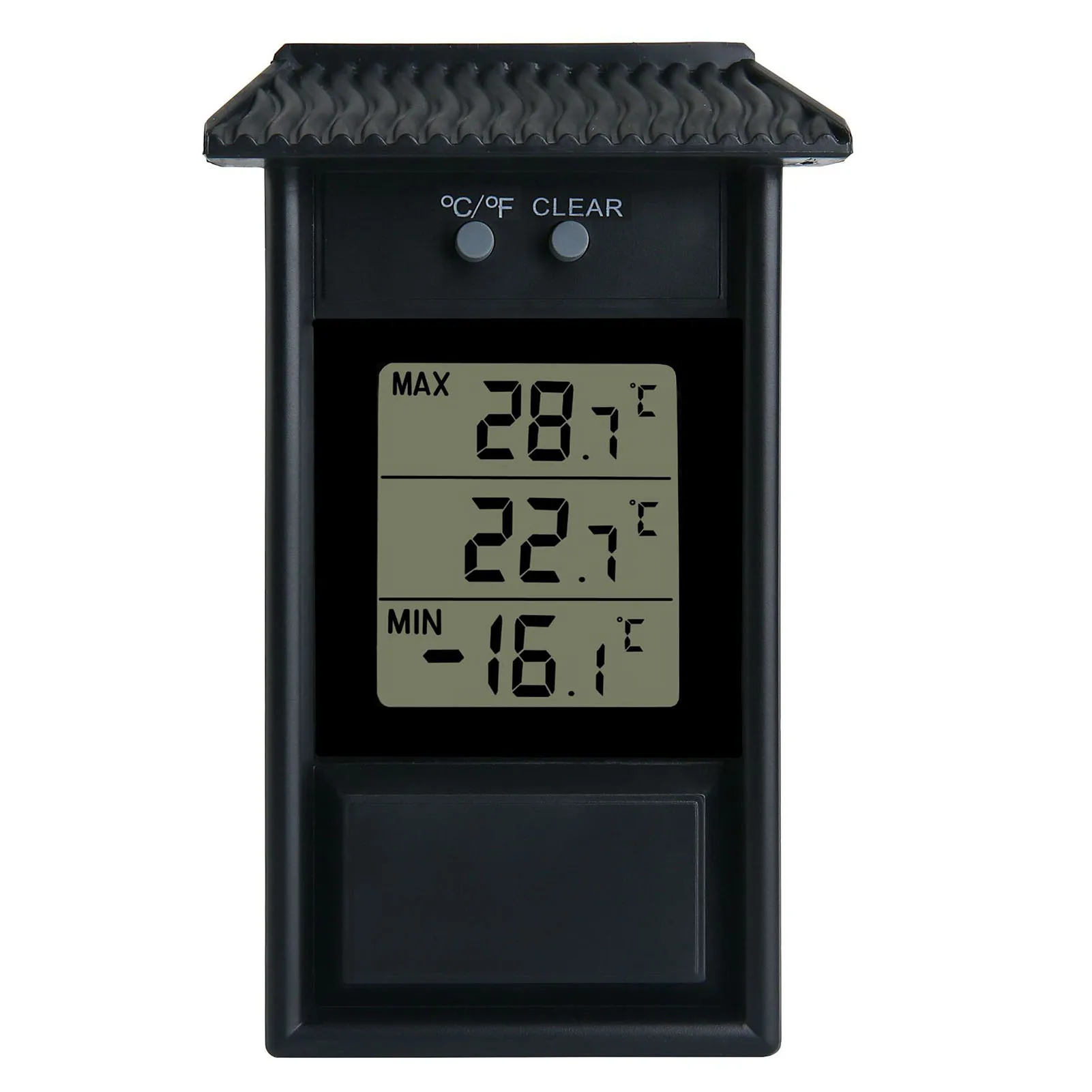 Indoor Outdoor LCD Electronic Thermometer Gauge Weather Sensor Digital Display Screen for Home Garden Greenhouse Max Min