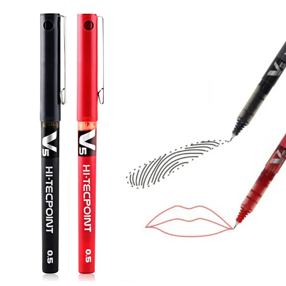 Marqueur de microblading en continu étanche, fournitures d'accessoires de tatouage, stylo de tatouage, marqueur de peau Eyebloguge Jules, noir, rouge