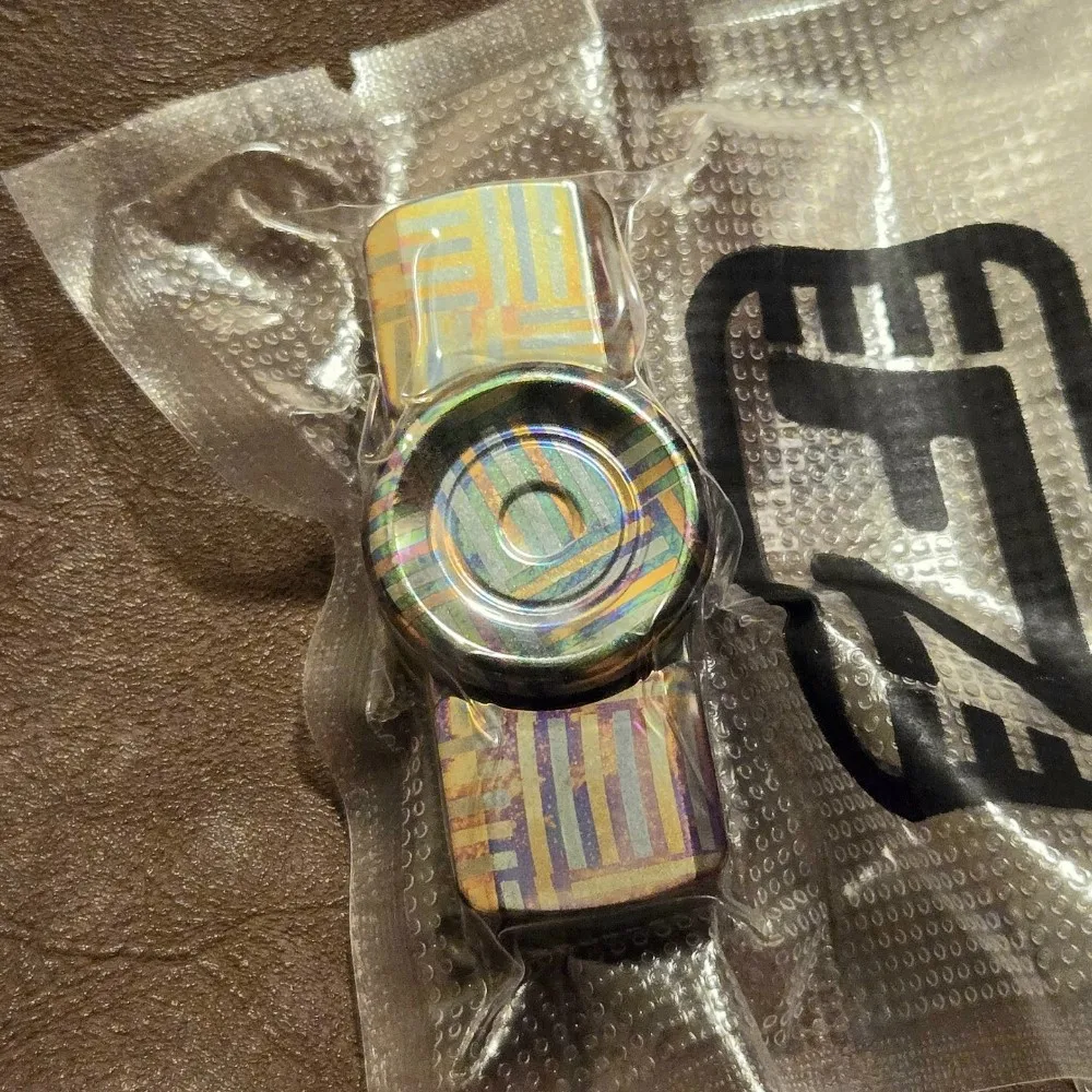 FZ EDC Piccolo Bastone Volante Timascus Fidget Spinner Giocattolo Antistress Agitarsi Giocattoli Per Adulti Fidget Spinner A Due Lame