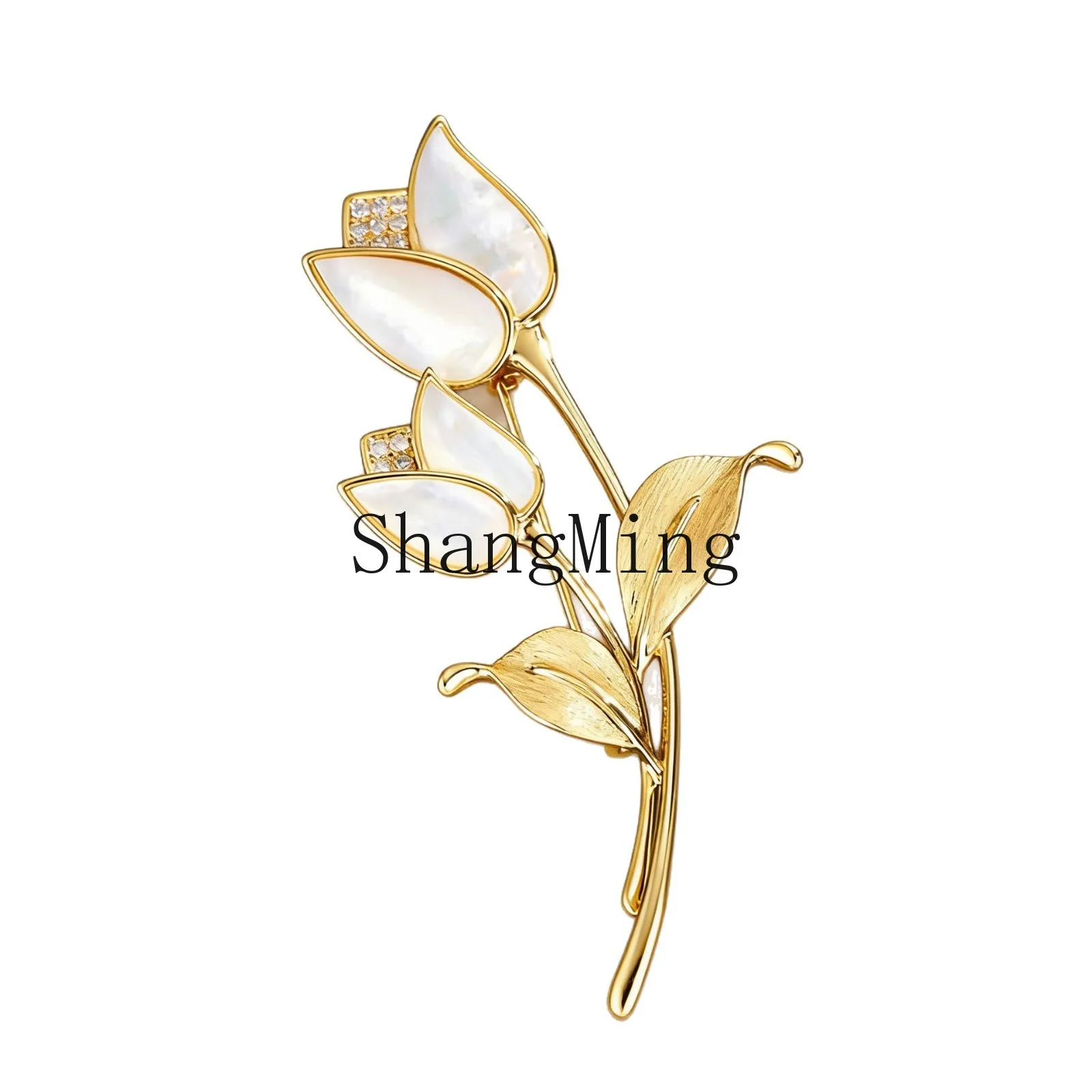 

DSA Elegant Natural Fritillary Tulip Brooch Suit Proofing Accessories Corsage Pin
