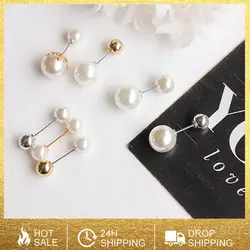 Simple Pearl Pin Brooch Female Sweater Collar Needle Accessories Pearl Stylish Design Girl Fashion Jewelry Pin Brooches Dropship