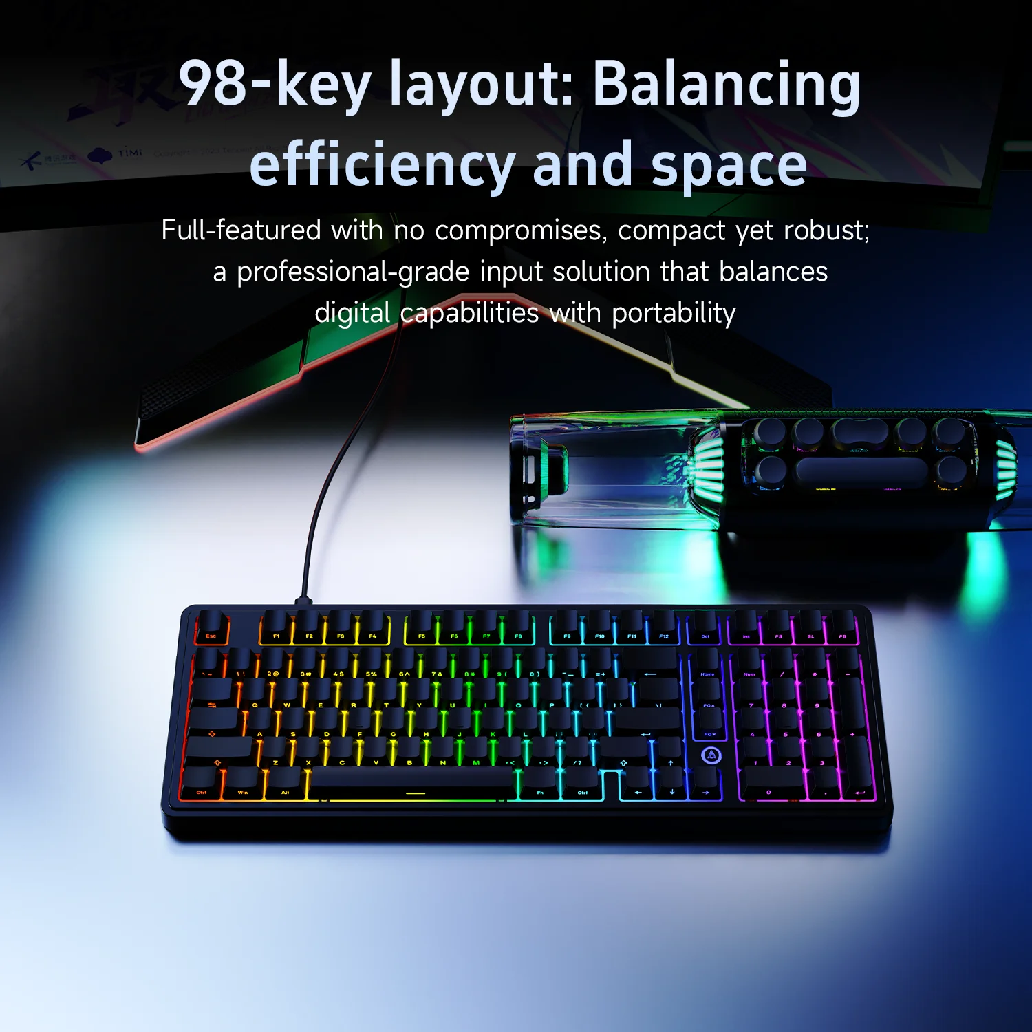 AJAZZ AK980 MAX V2 Wired Magnetic Axis Mechanical Keyboard 8K Return Rate Full Key Hot Plug Hall Effect