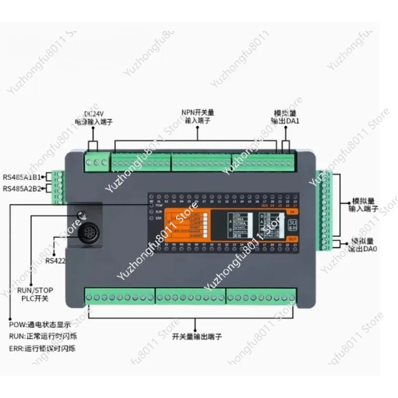 

40-канальный релейный модуль постоянного тока 24 В NPN с входом и выходом для логического программирования лестницы ПЛК - 40C24N