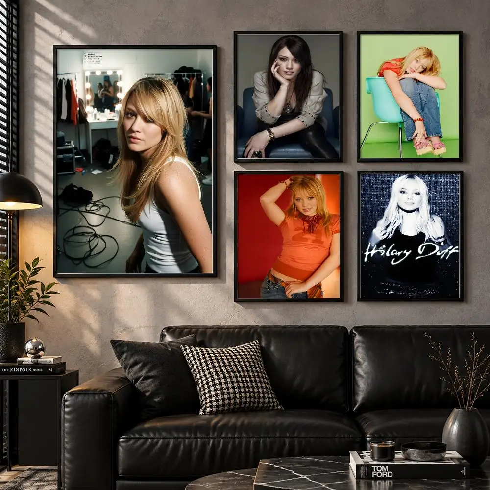 H-Hilary Duff Luck Or Something Poster Modern Wall Art Sticker For Living Room Bedroom Bar Home Decor Mural Painting Decoration