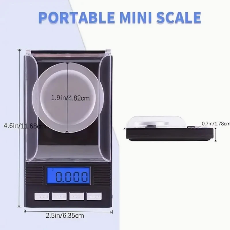 Milligram Scale USB Powered - Mg/ Gram Scale Precision Digital Pocket Carat Scale Electronic Jewelry Scales For Powder Medicine