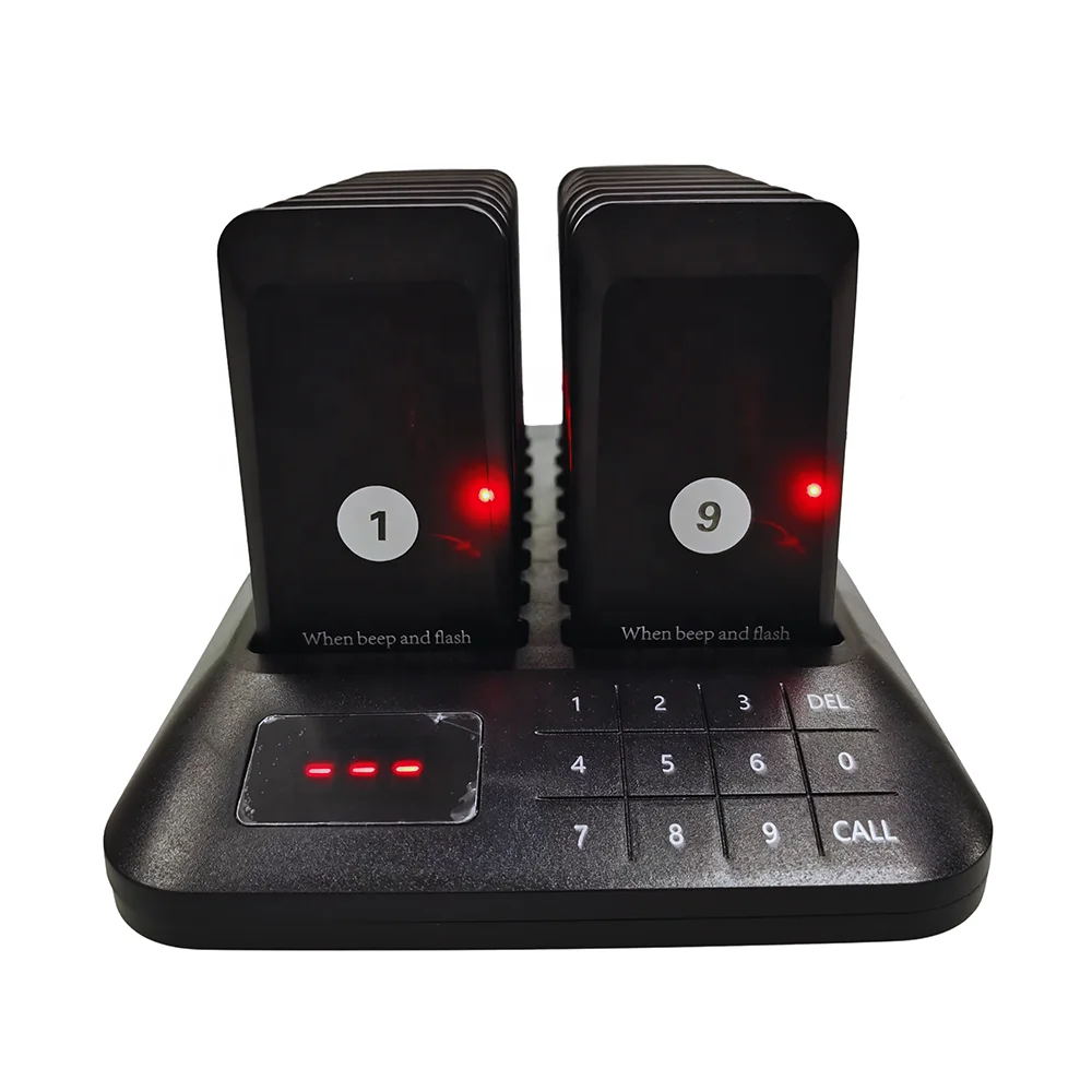 

Rectangular Coaster Pager Wireless Waiter Calling System Vibrating Buzzer Restaurant Pager