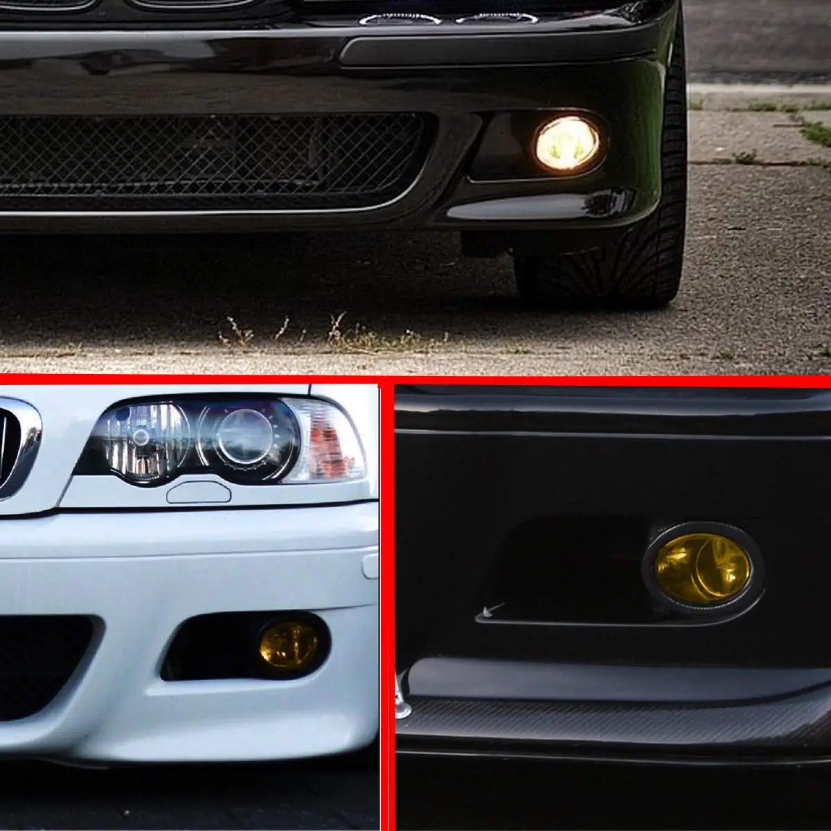 Hot Selling-01-06 For-Bmw E46 For-Bmw E39 Yellow Lens Pair Bumper Fog Light Lamp Replacement,01-06 For-Bmw E46 For-Bmw E39 Yello