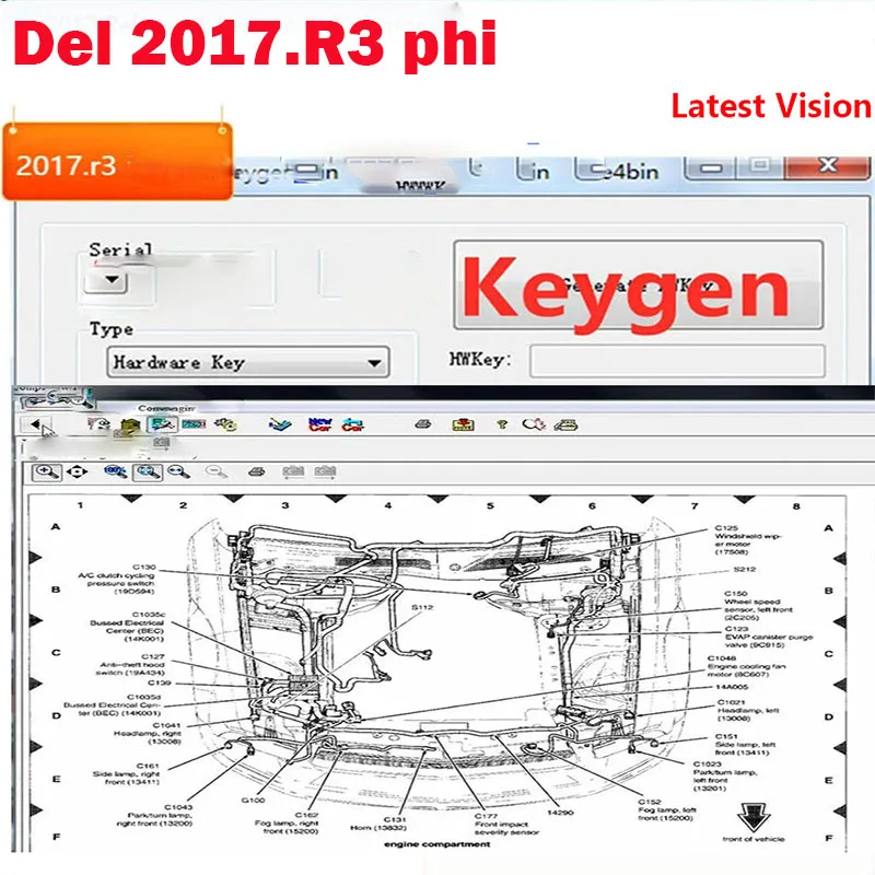最新の Delphis 2017.R3 診断ソフトウェア 2024 |   DS150E OBD2 スキャナー |   車とトラックの多言語対応 |   Keygen とダウンロード付き
