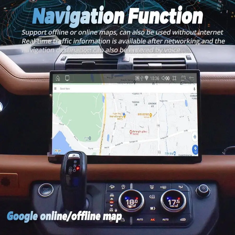 

Экран Android 15 для Land Rover Defender 2018-2024 4G 13-дюймовый Navirider GPS Автомобильный мультимедийный видеоплеер Навигация Авто Carplay