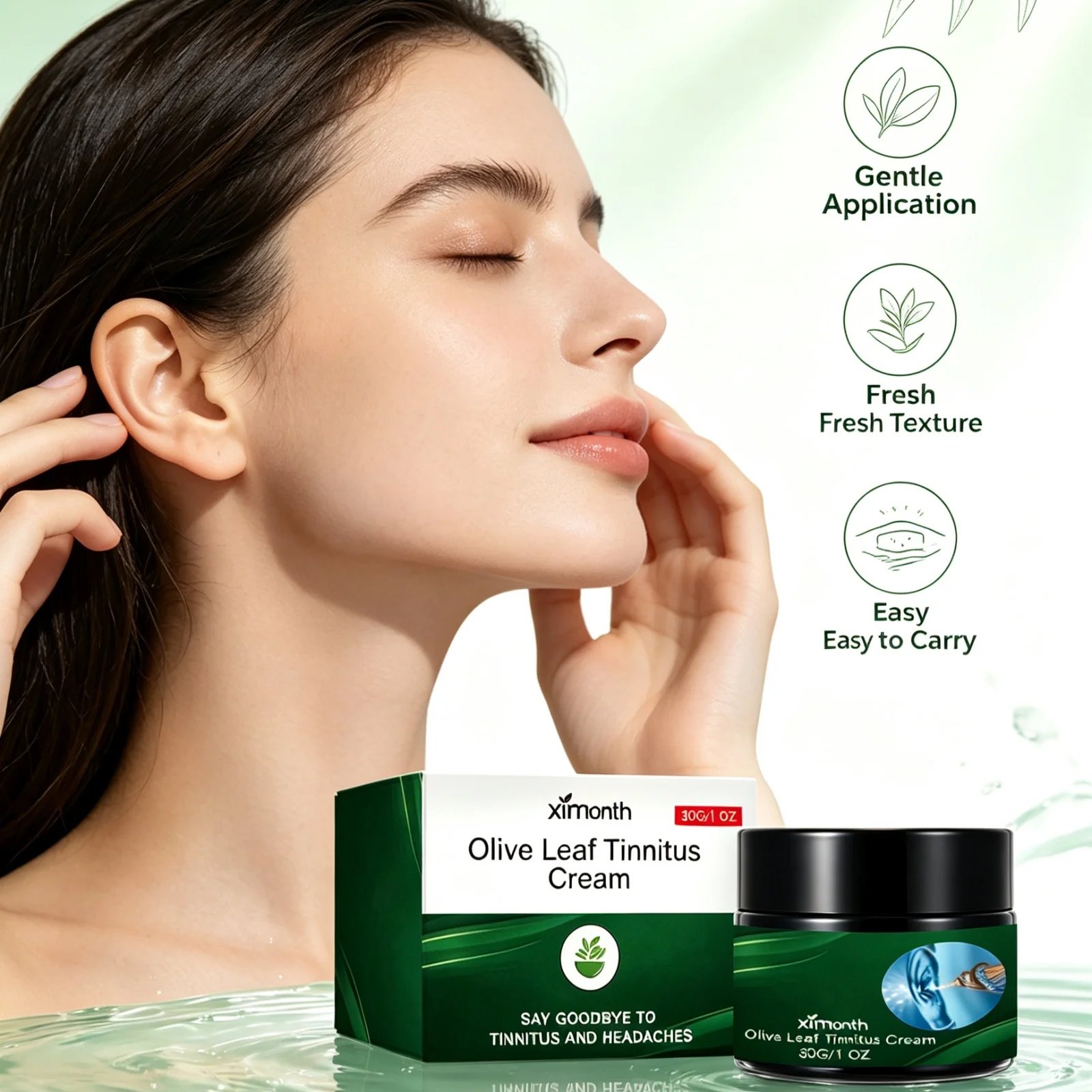 Tinnitus Soothing Cream Relieves Pain Discomfort Improves Ear Stuffiness Blockage Noise Nourishing Skin Relaxes Ear Nerves Balm