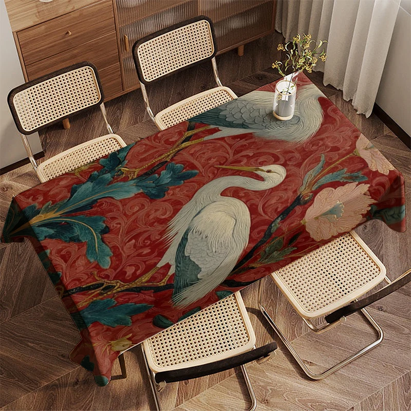 Dragon & Floral Tablecloth Restaurant Kitchen Tablecloth Living Room Home Decoration Rectangular Party Decoration