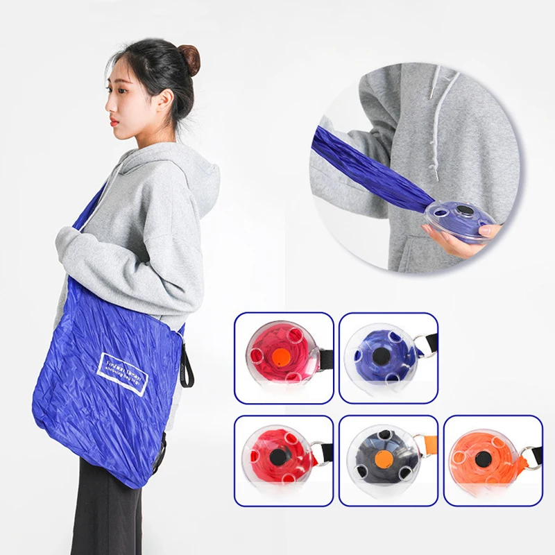 1PC Home Foldable Retractable Supermarket Shopping Storage Bag Environmentally Friendly Reusable Pouch Ultra-compact Portable