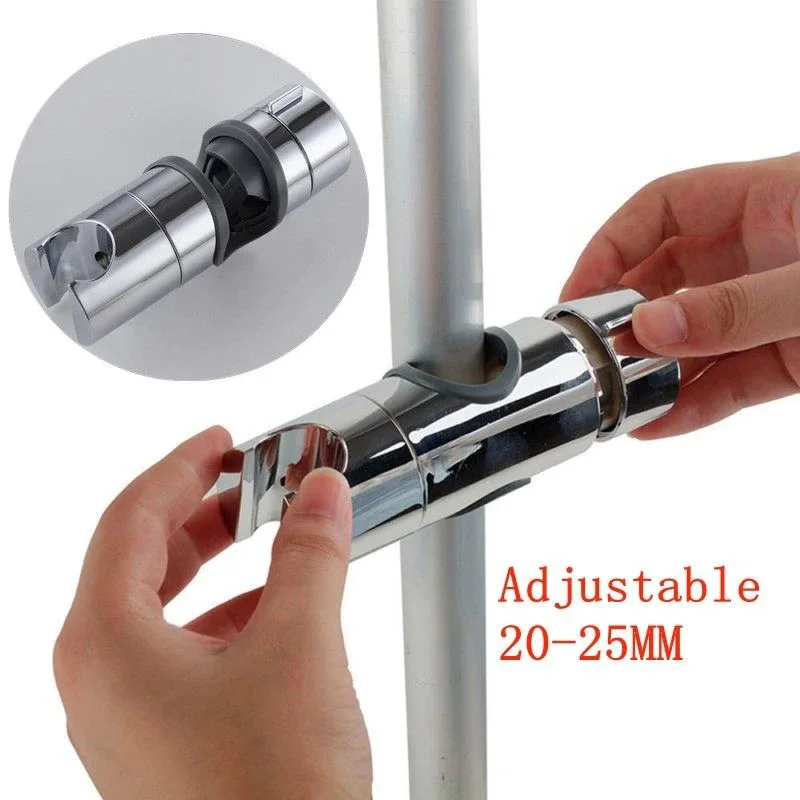 High Quality Shower Bracket Shower Rail Holder 20~25mm ABS Chrome Shower Head Holder Adjustable Bathroom Accessories Universal