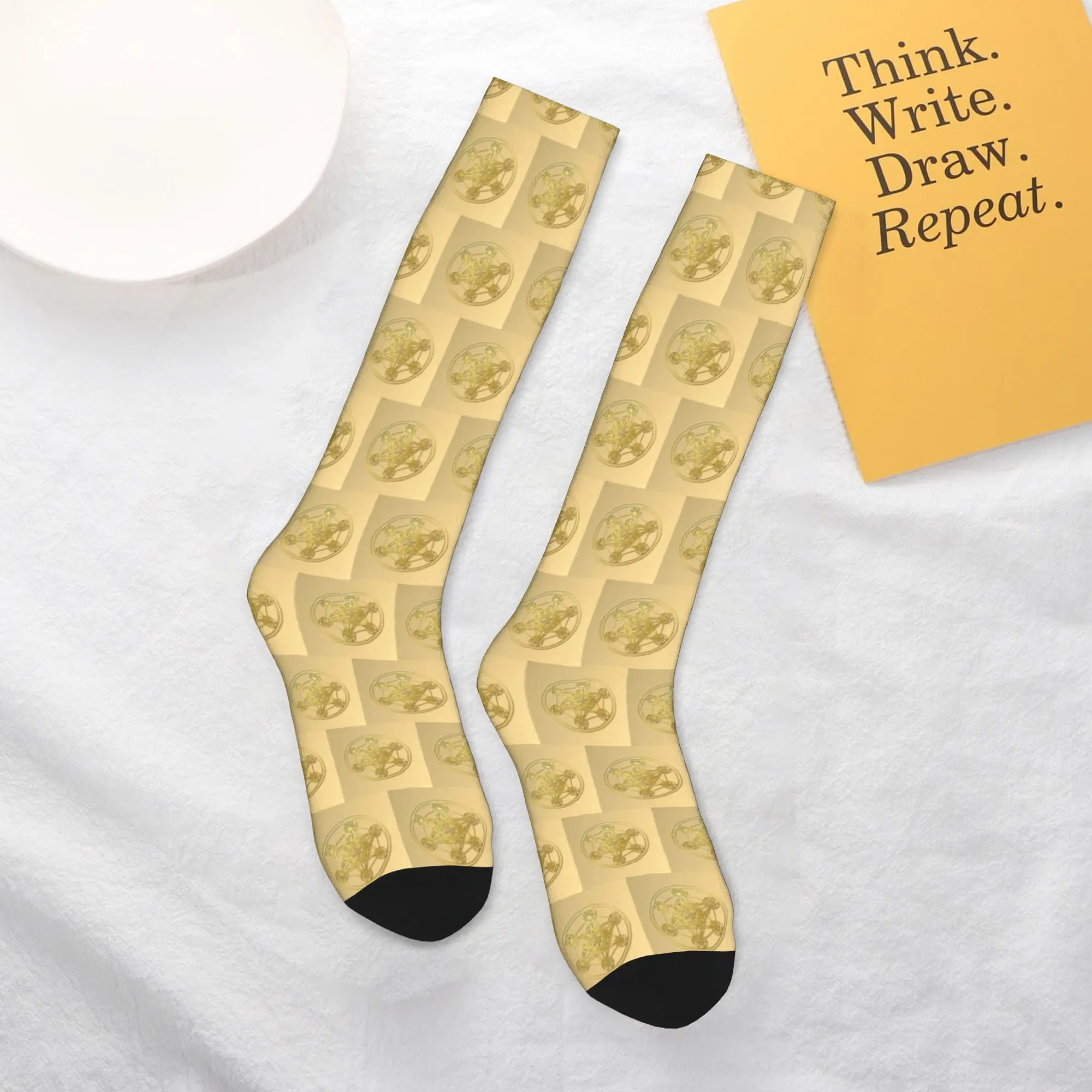 

Всесезонные чулки для экипажа Metatron Cube, священная мандала, лечебный амулет, носки Harajuku, сумасшедшие длинные носки, аксессуары для мужчин и женщин