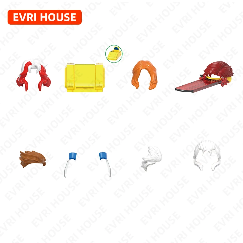 Anime Mini Action Figures Hair Assembly Building Block Dolls Bricks Assembly Toys for Children G0221