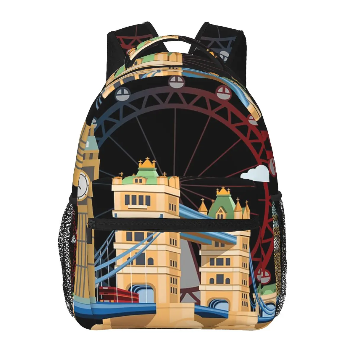 Mochila escolar Big Ben – Rueda de la Fortuna, ligera y resistente