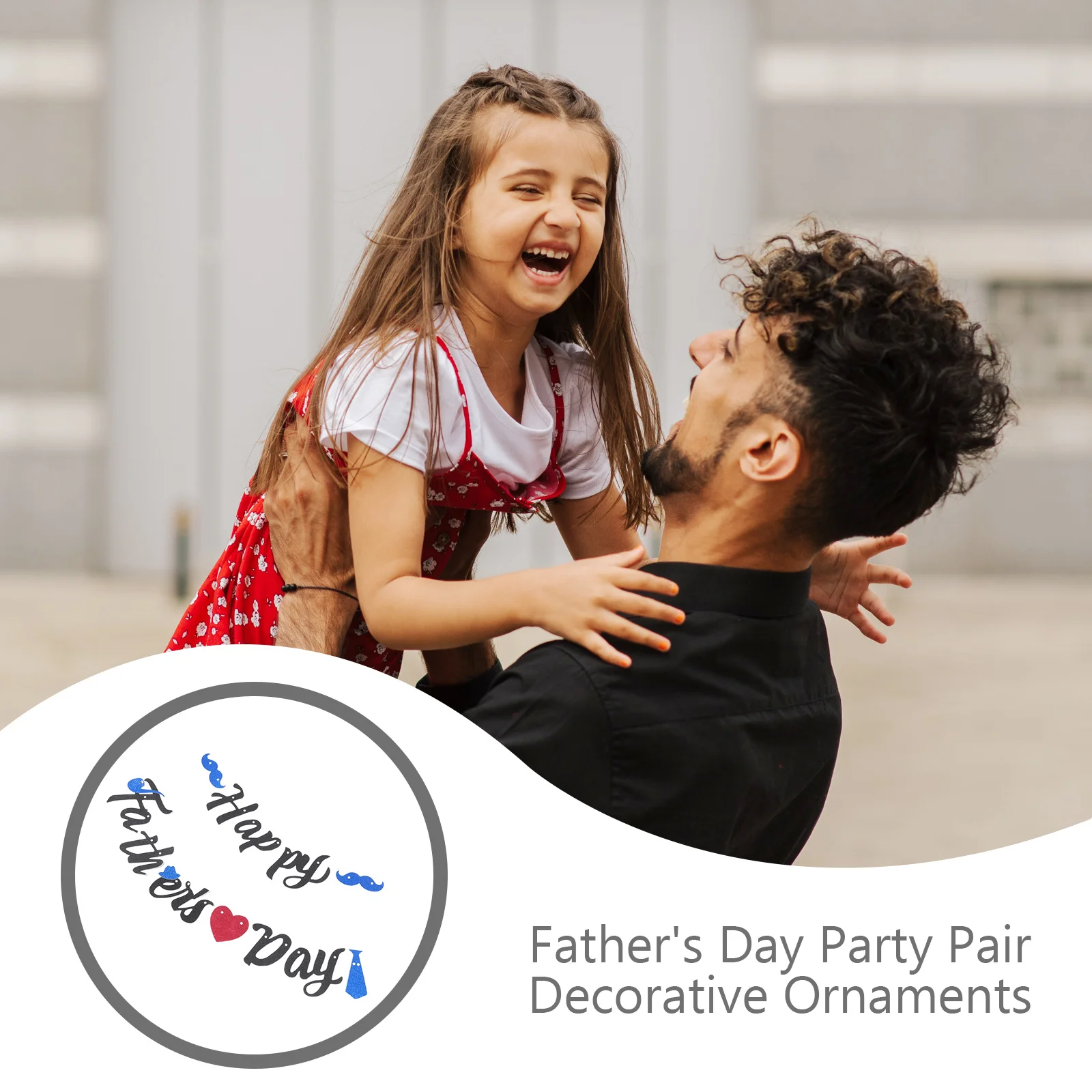 

1Set Fathers Day Decorations Hanging Banner Father Birthday Party Bunting Glitter Garland Home Celebration Birthday Banner