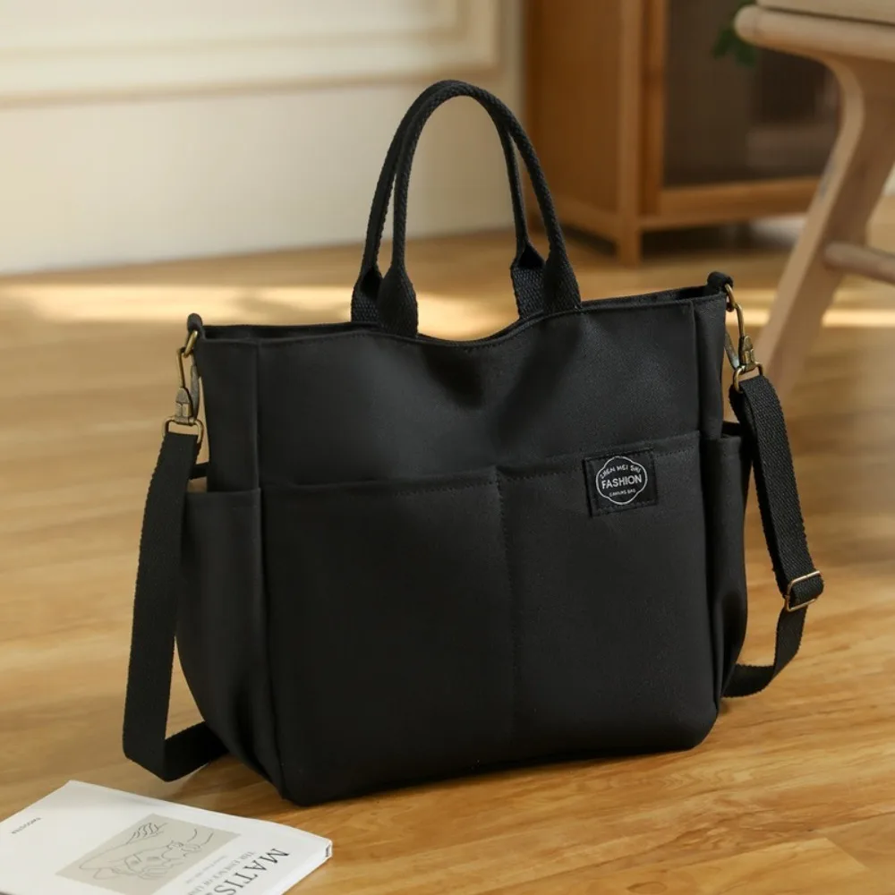 

Fashion Women's Shoulder Bag Canvas Multi Pocket Crossbody Handbag Large Capacity Zipper Mommy Bags for Female