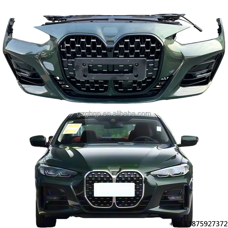 

Высококачественный Оригинальный Передний Бампер для BMW 4 серии G22 с решеткой радиатора, бампером и вентилятором охлаждения, комплект кузовных деталей 2021-2024