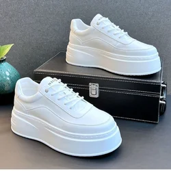 Luxury Man Sneakers White Men's Height Increasing Shoes New Fashion Breathable Thick Soled Casual Shoes for Men Tennis Shoes Men