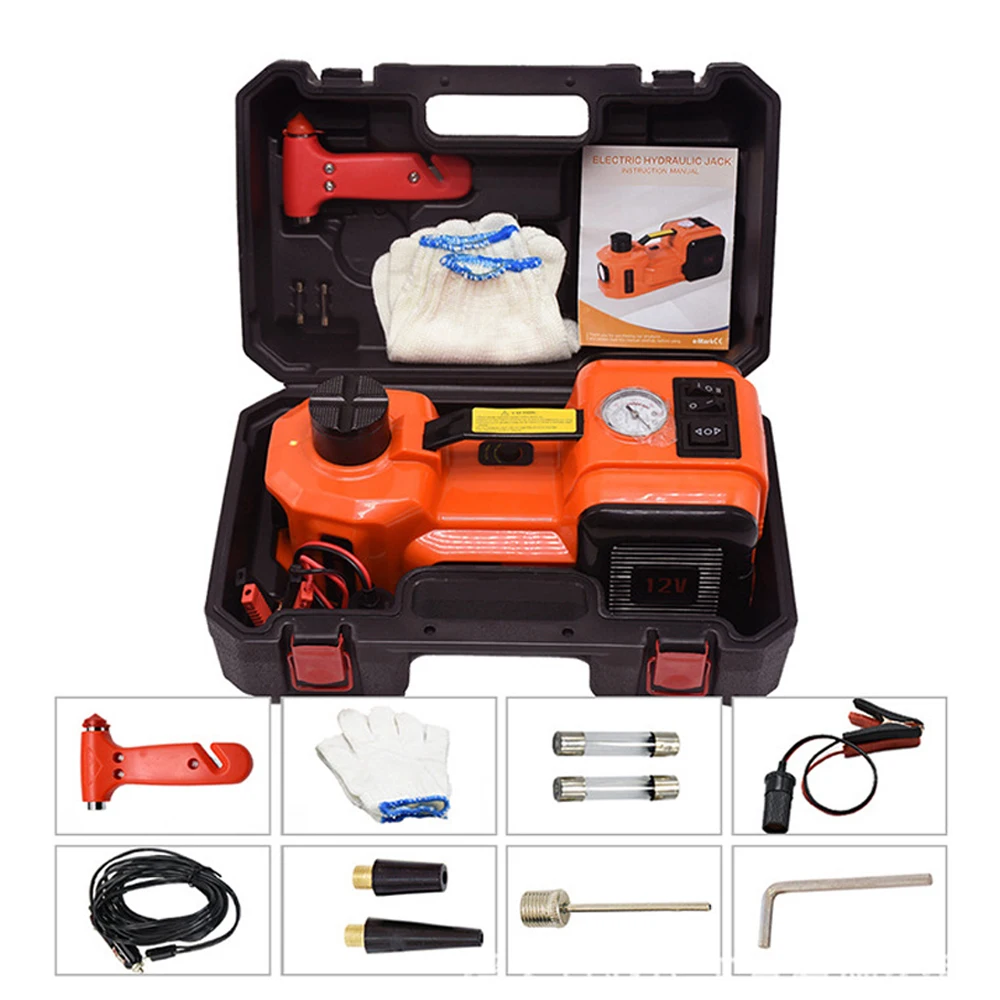 

5T Electric Car Jack Hydraulic Car Jack with Built-in Inflatable Pump LED Light Car Jack for SUV MPV Truck Change Tire