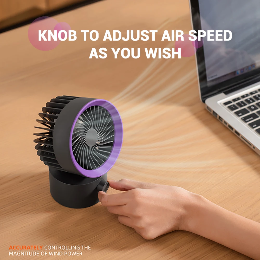 Portable Desktop Electric Fan Small Cooling Ventilador Fan Stepless Speed Regulation USB Mini Personal Fan for Room Office Gift