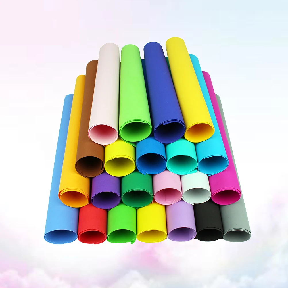 

10 Pcs Craft Paper for Colored Sponge Scrapbooking Construction Coloured Card