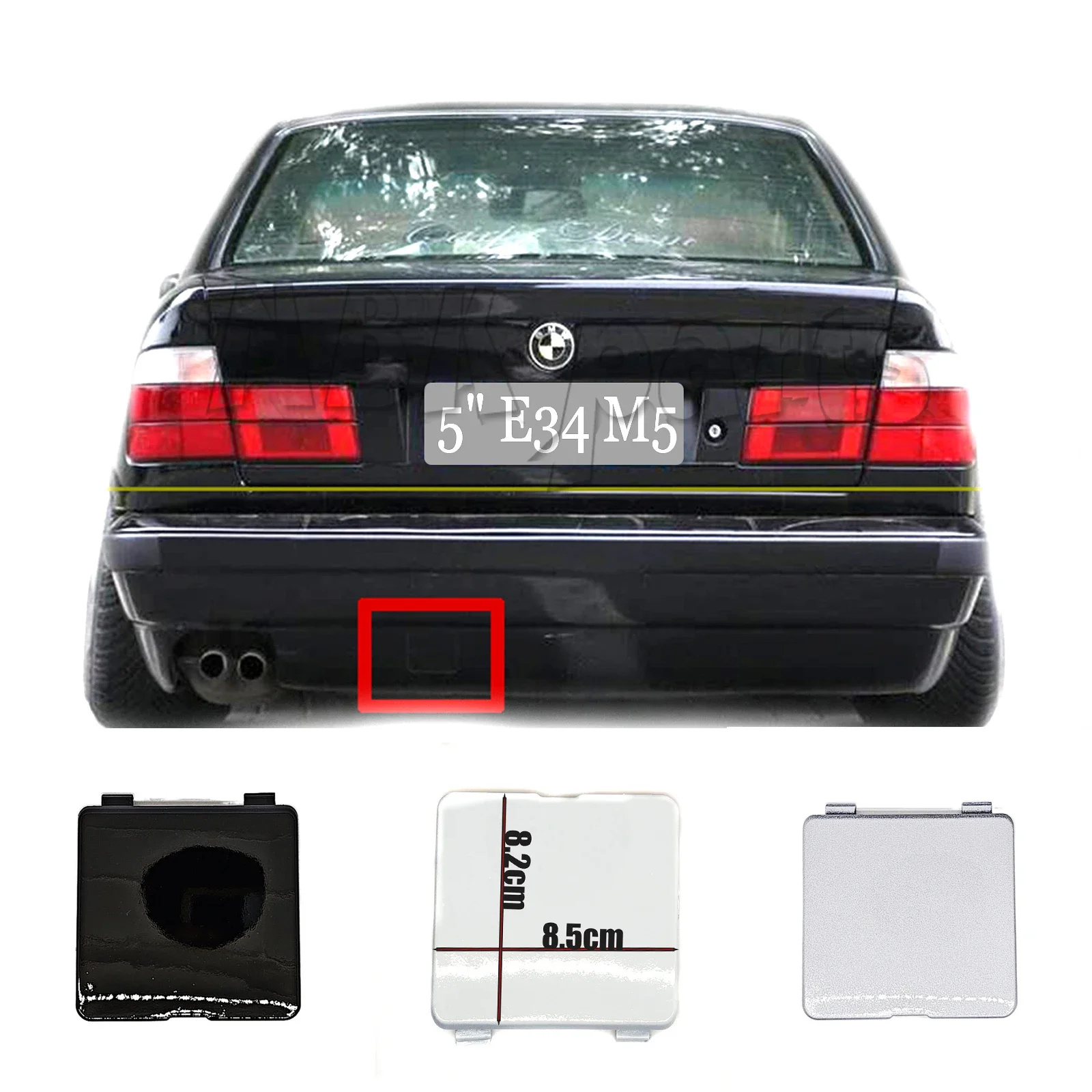 Fit 1987-1996 Rear Tow Cover BMW5 E34 520i 525i 528i 528e 530i 535i 540i EYE CAP