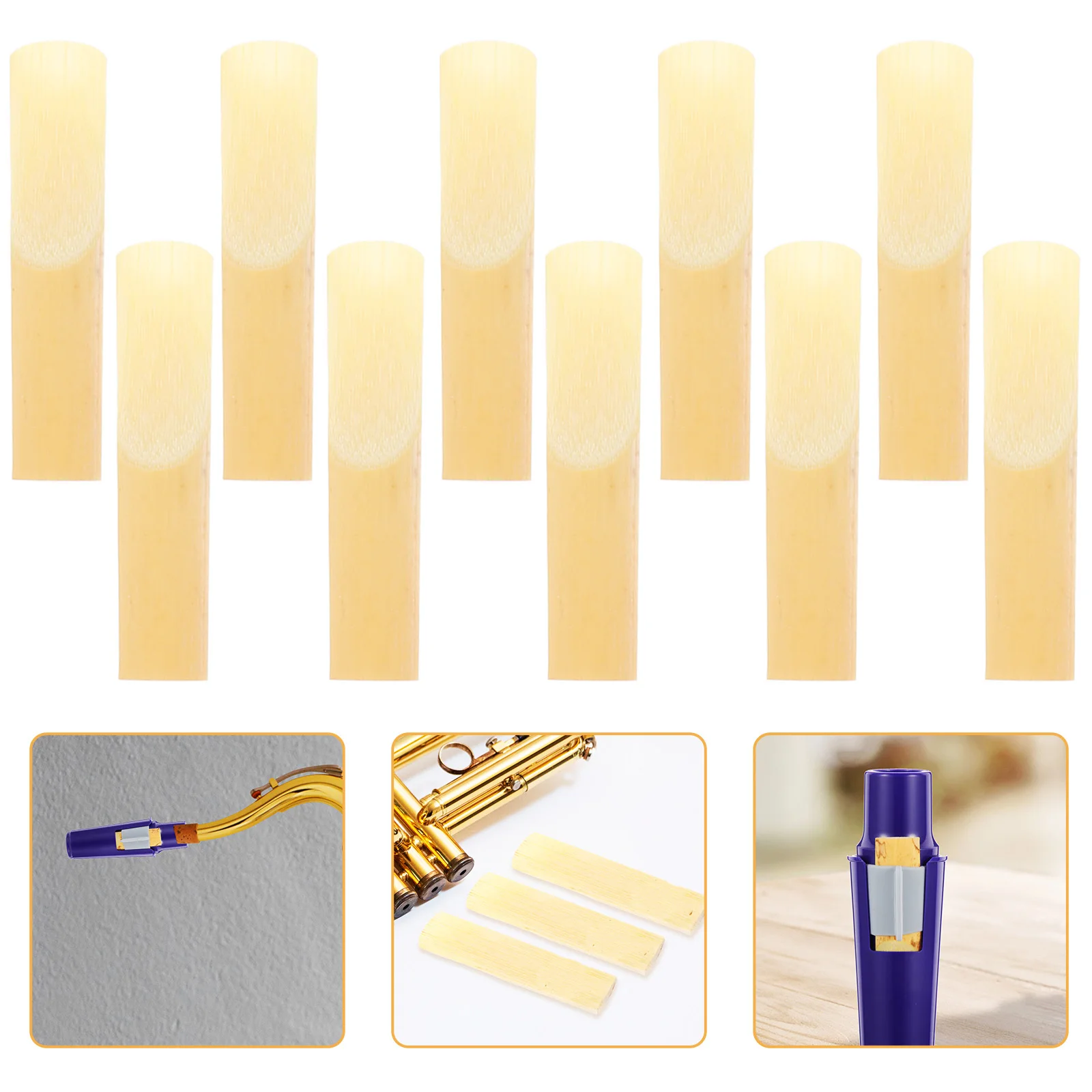

10 Pcs Ten Reeds Tenor Saxophone Accessories Musical Instrument Instruments Part Soprano Alto