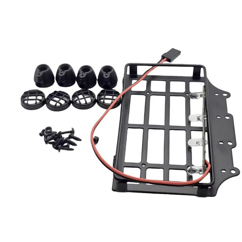 Remote Control Crawler Luggage Carriers For 1/12 MN82 Rc Car Upgrade Accessories Round Lamp