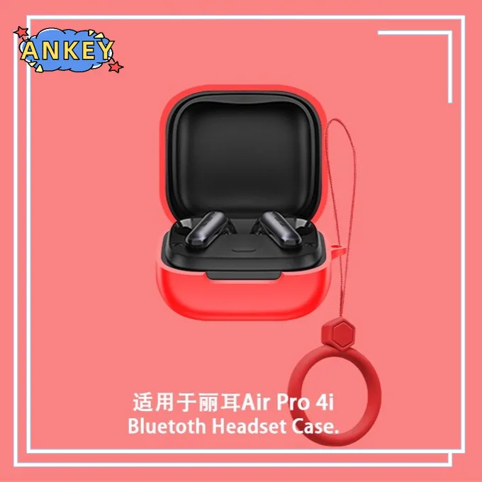 لـ EarFun Air Pro 4i TW230 حافظات من السيليكون مع خطاف واقي مقاوم للصدمات غطاء سماعة أذن لاسلكي حلقة حمل #3