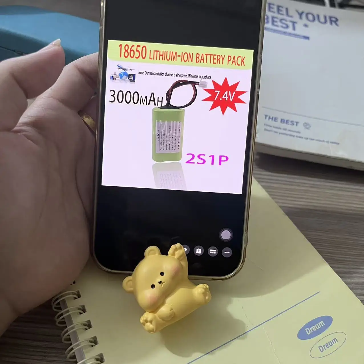 

7.4V 3Ah Lithium Rechargeable Battery Pack 2S1P 18650 Cell for Megaphone Speaker Power Bank Small Player RC+2P Plug 3000mAh