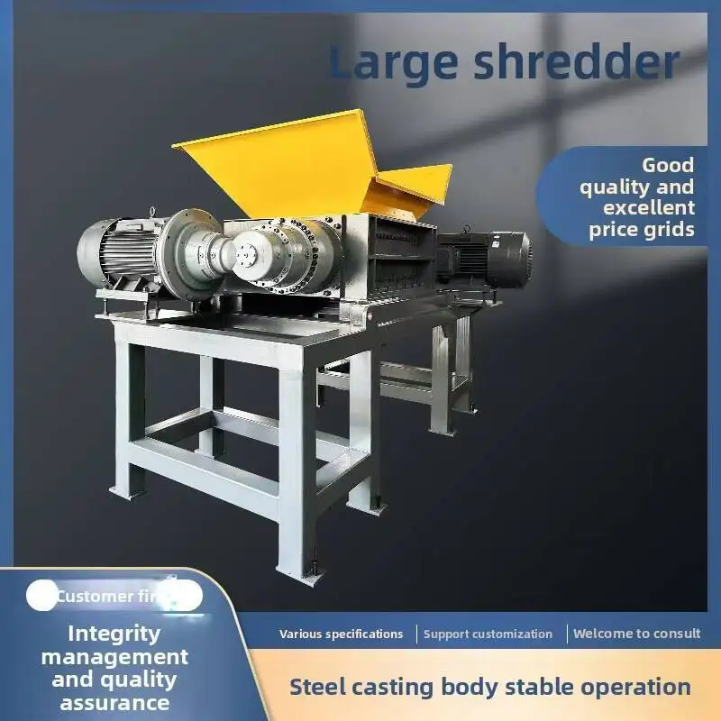 

2025 Large Plastic Waste Metal Wood Agricultural Shredder Single Double Shaft Crusher