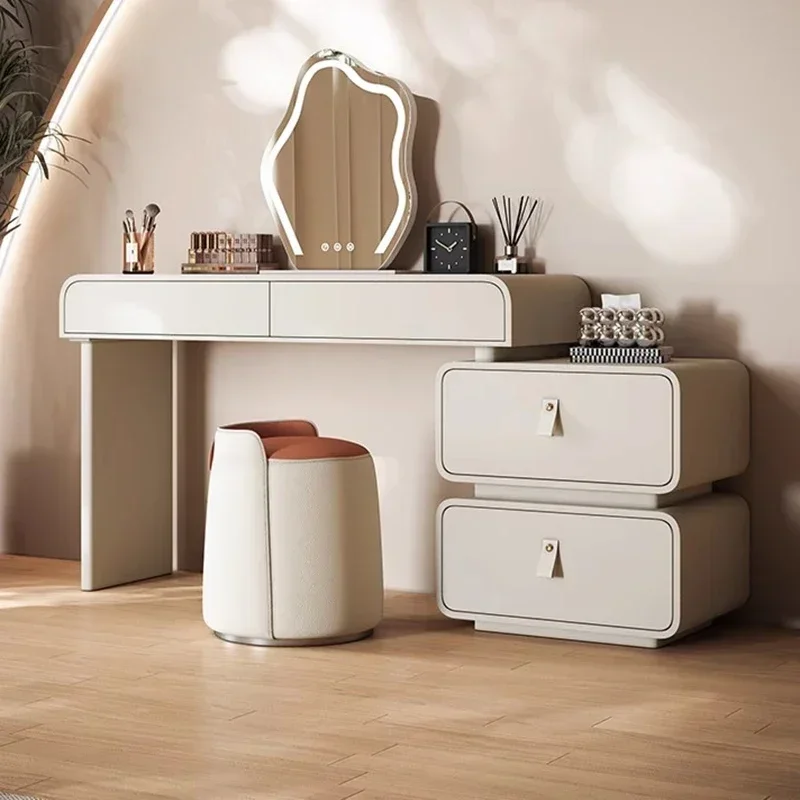 Makeup Vanity Table Nail Portable Toilet Mirror Modern Living Room Furniture Minimalist Wooden Tocador De Maquillaje Chair Desk