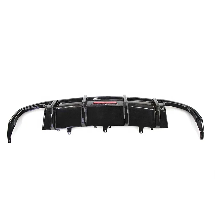 Carbon Brand OEM & ODM Service Dry Carbon Fiber universal rear spoilers Rear Bumper Lip Diffuser For AUDI A6,S6 C7