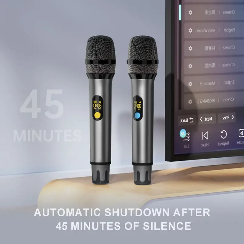 

Best Karaoke Mic UHF Dynamic Microfono Inalambrico Profesional Handheld Cordless Wireless Microphone for Singing Church 2024