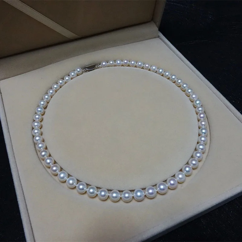 4/6/8/10mm Beads Trendy Imitation Pearls Necklace for Men Handmade Classic Pearls Necklace Choker for Men Women Jewelry Gift