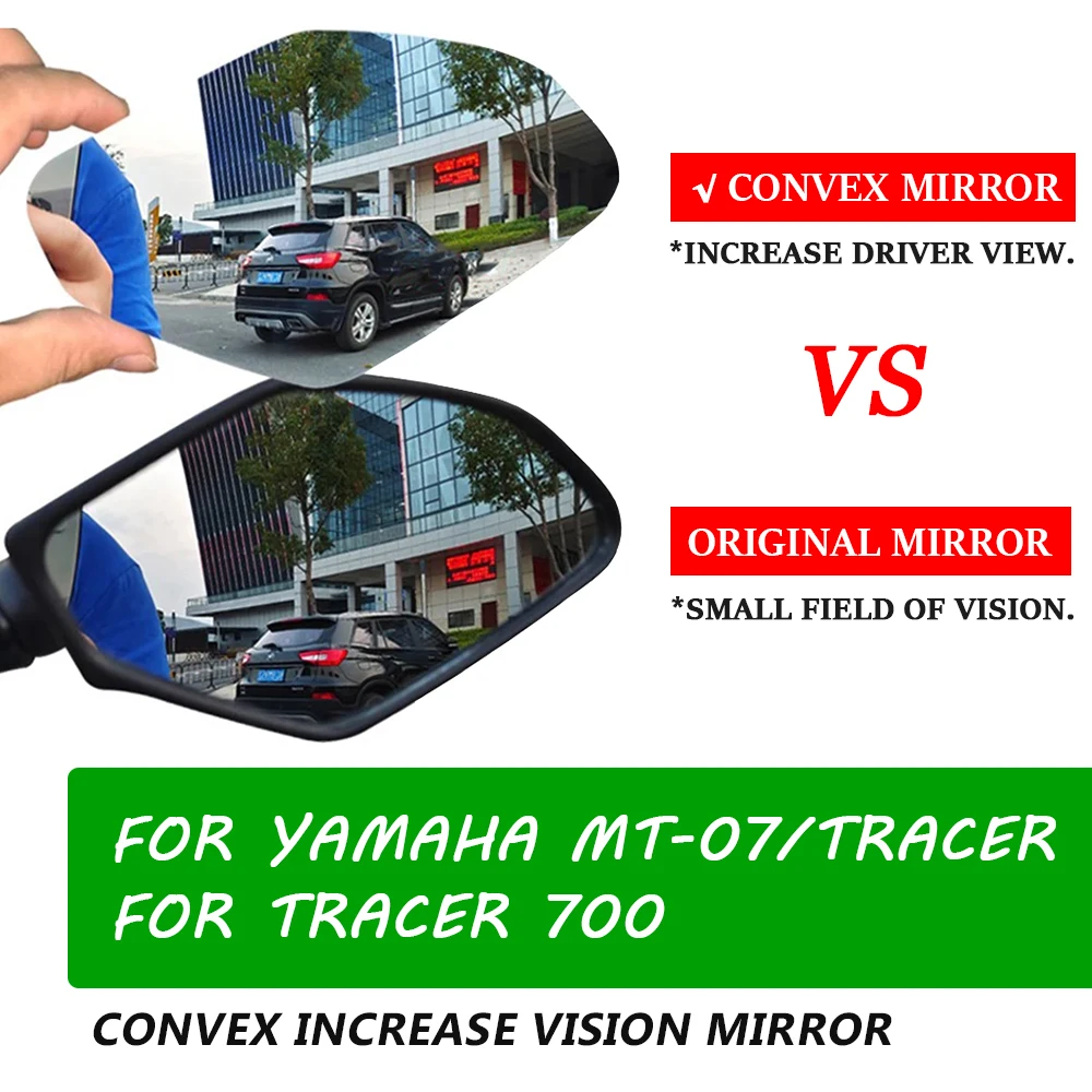 Convex Mirror For YAMAHA MT-07 MT07 Tracer 700 Tracer700 Motorcycle Increase Driver Vision Mirror Rearview Mirrors View Lens