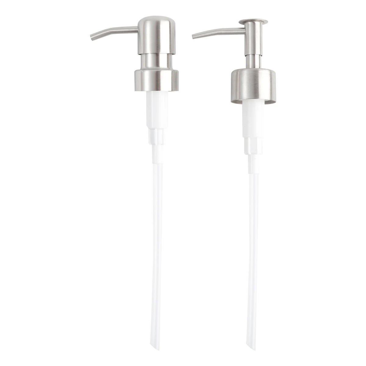 

2pcs Stainless Steel Soap Dispenser Pump Replacement Long Nozzle Liquid Dispensers Suitable for Viscous Products Home Kitchen