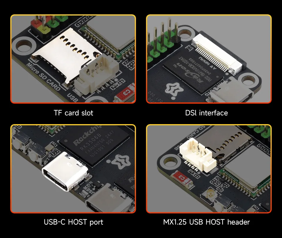 Placa de desenvolvimento Luckfox Lyra Zero W Micro Linux baseada no chip RK3506B, integrada com braço de três núcleos Cortex-A7