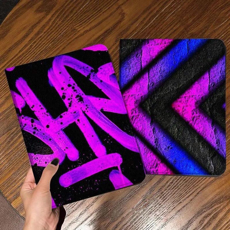 

Purple Graffiti Artwork Gift Tablet Case For Apple iPad Air Pro mini 1 2 3 4 5 6 7 8 9 11 M2 M3 M5 M4 5th 6th 7th 10th 11th