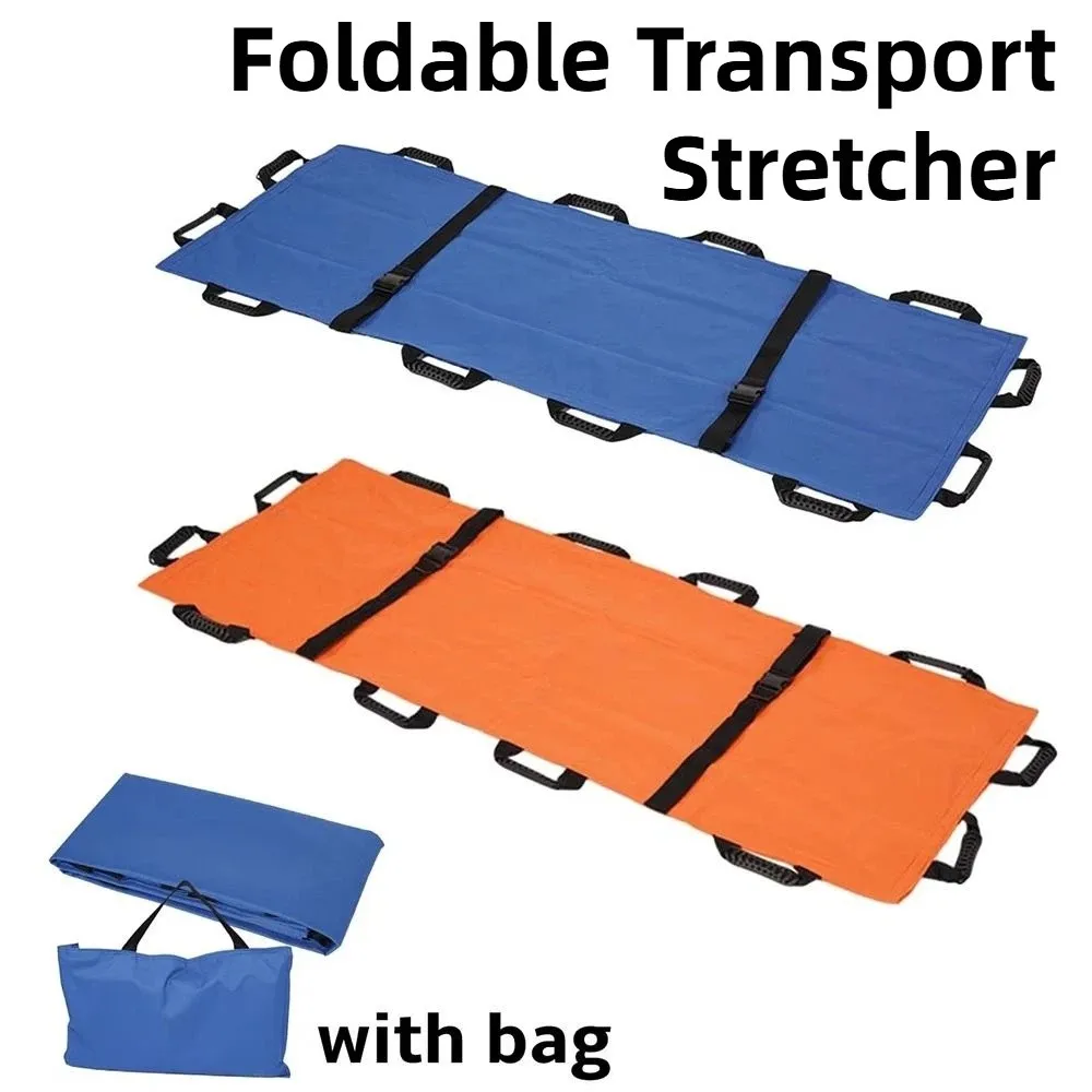 Waterproof Patient Positioning Sheet Nylon Material 12 Handles Foldable Transport Stretcher Oxford Cloth Wear-resistant