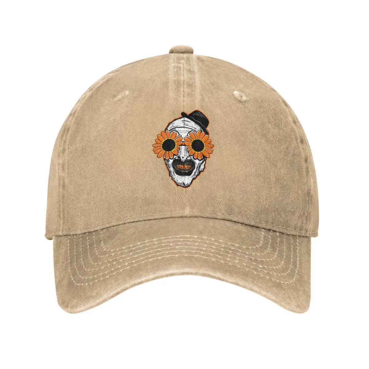 Sunflower Sunglasses Horror Clown Movie Art Terrifier Baseball Cap for Men Women Distressed Denim Sun Cap Running Golf Caps Hat