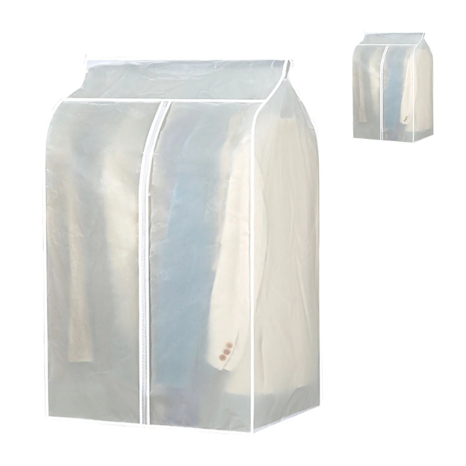 Hanging Garment Bags Transparent Stereo Clothing Dust Cover Home Washable Overcoat Suit Storage Bag 50x60x90cm